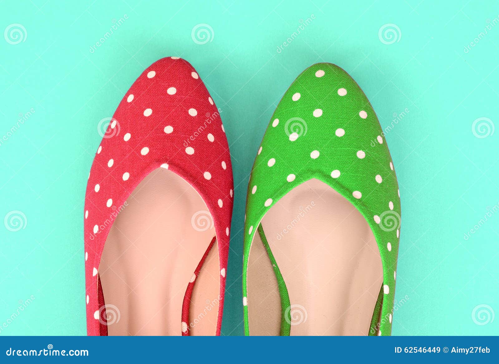 polka dot flat shoes