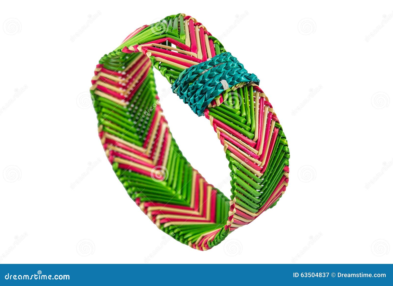 Redgreen Raffia Bracelet stock image. Image of accessory 63504837