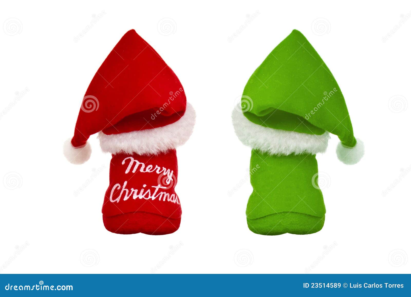 red and green santa claus back