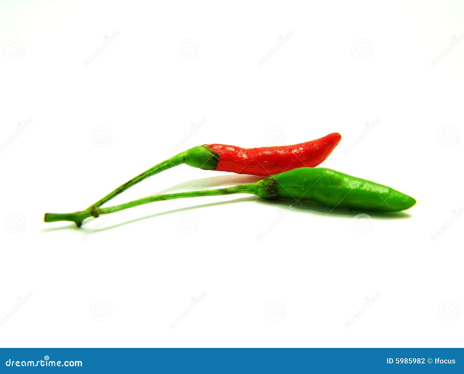 Red and green Thai chilies stock photo. Image of spices 5985982