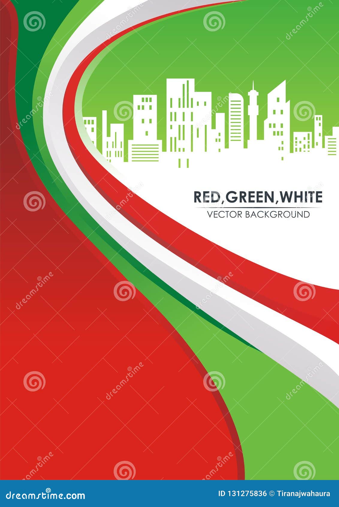 red, green, and white stylish abstract background