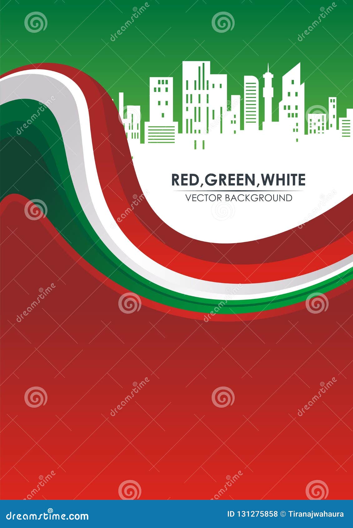 red, green, and white stylish abstract background