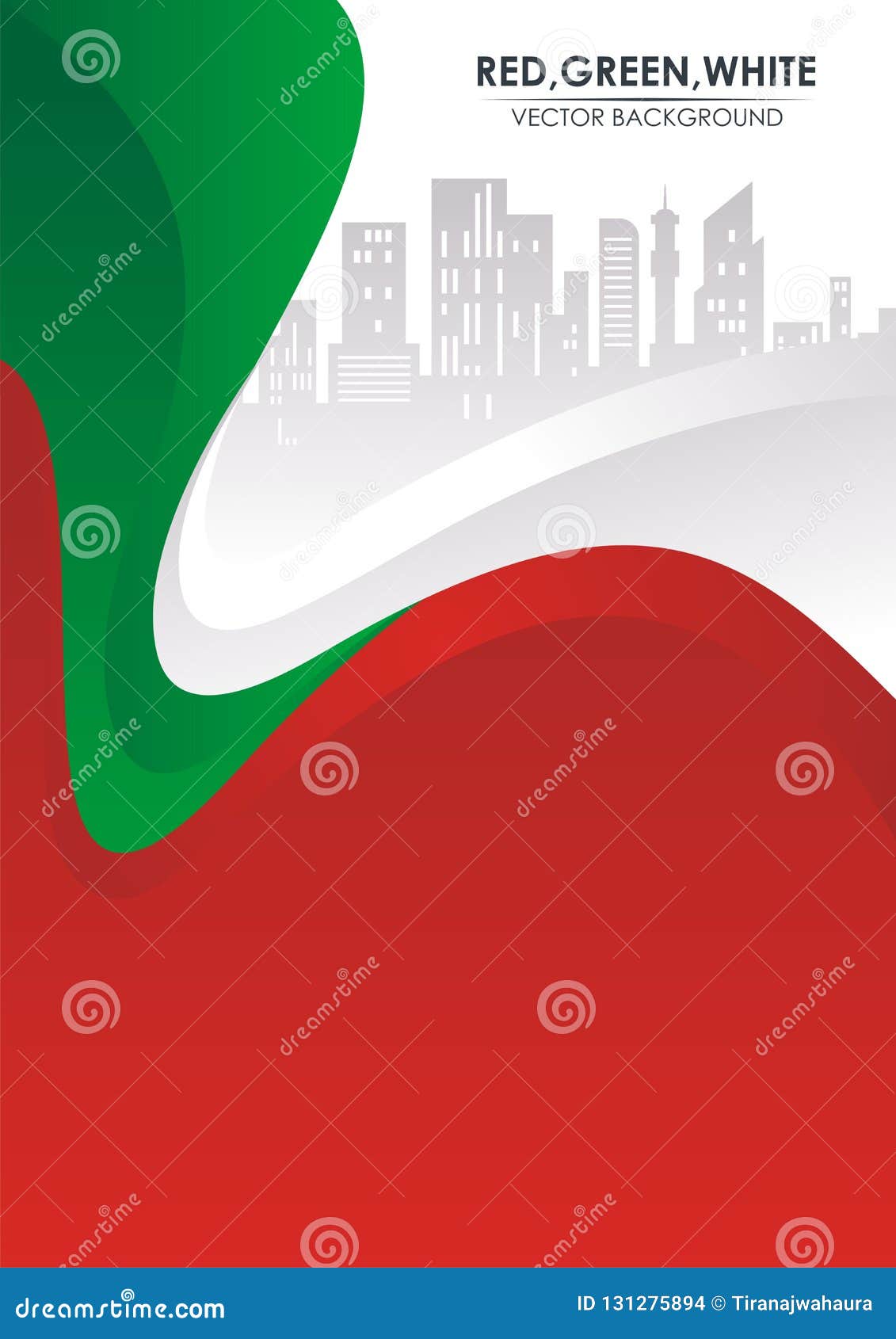 red, green, and white stylish abstract background