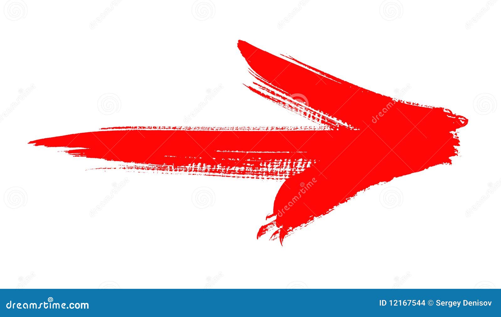 red grunge arrow