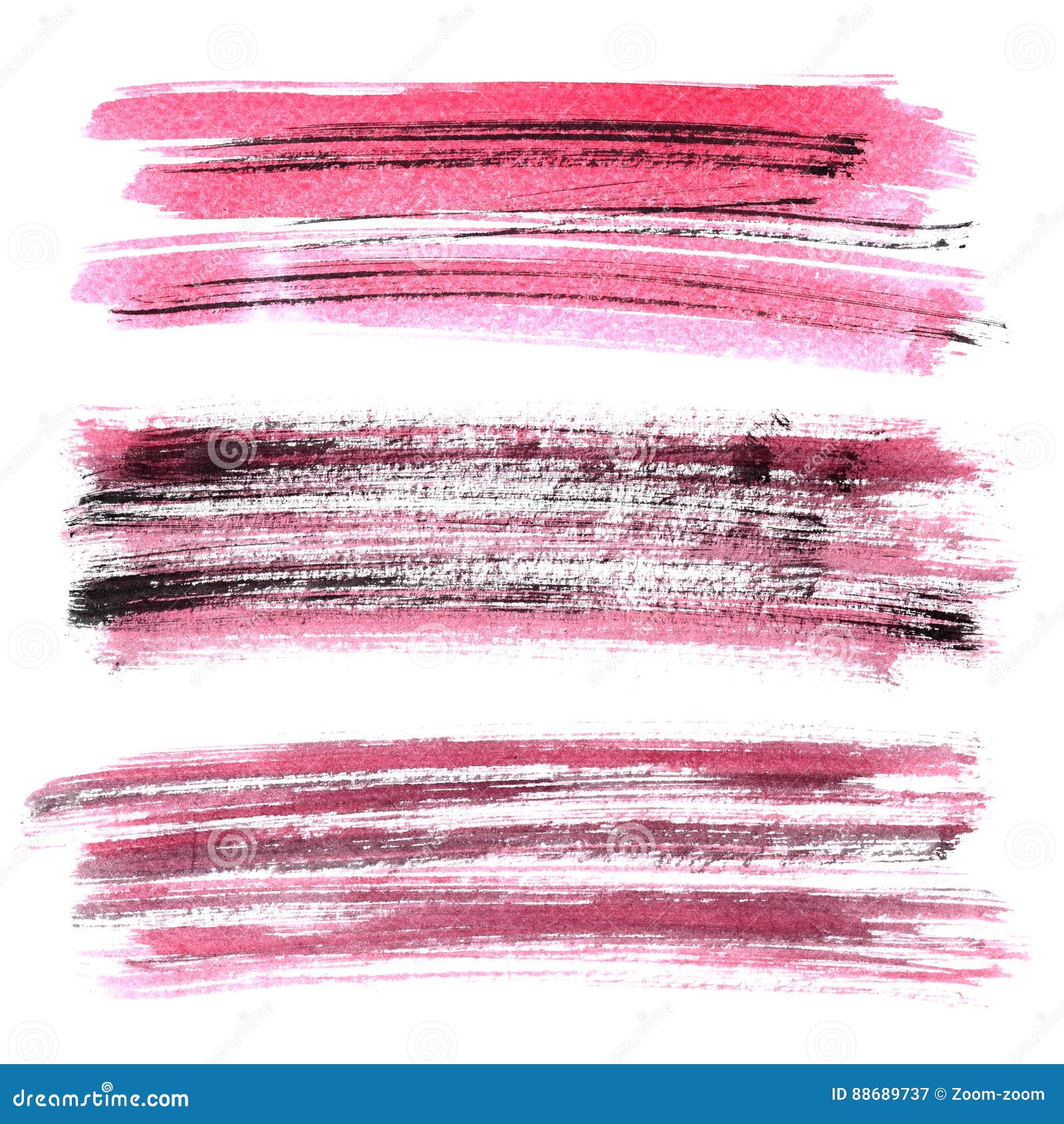Red grunge brush stroke stock illustration. Illustration of paint ...