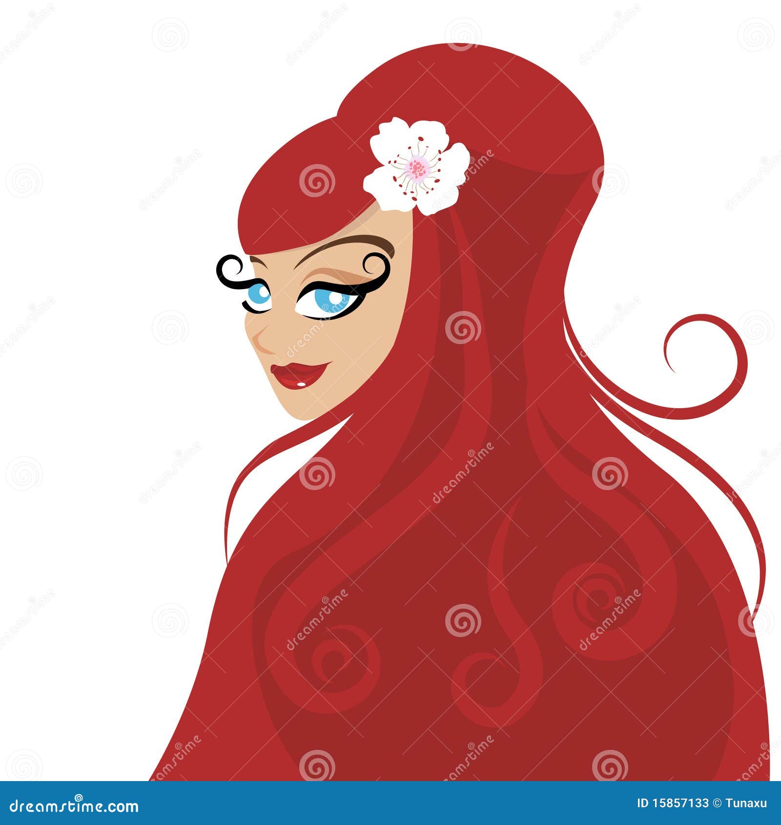 Red hair stock vector. Illustration of girl, beauty, creative - 15857133