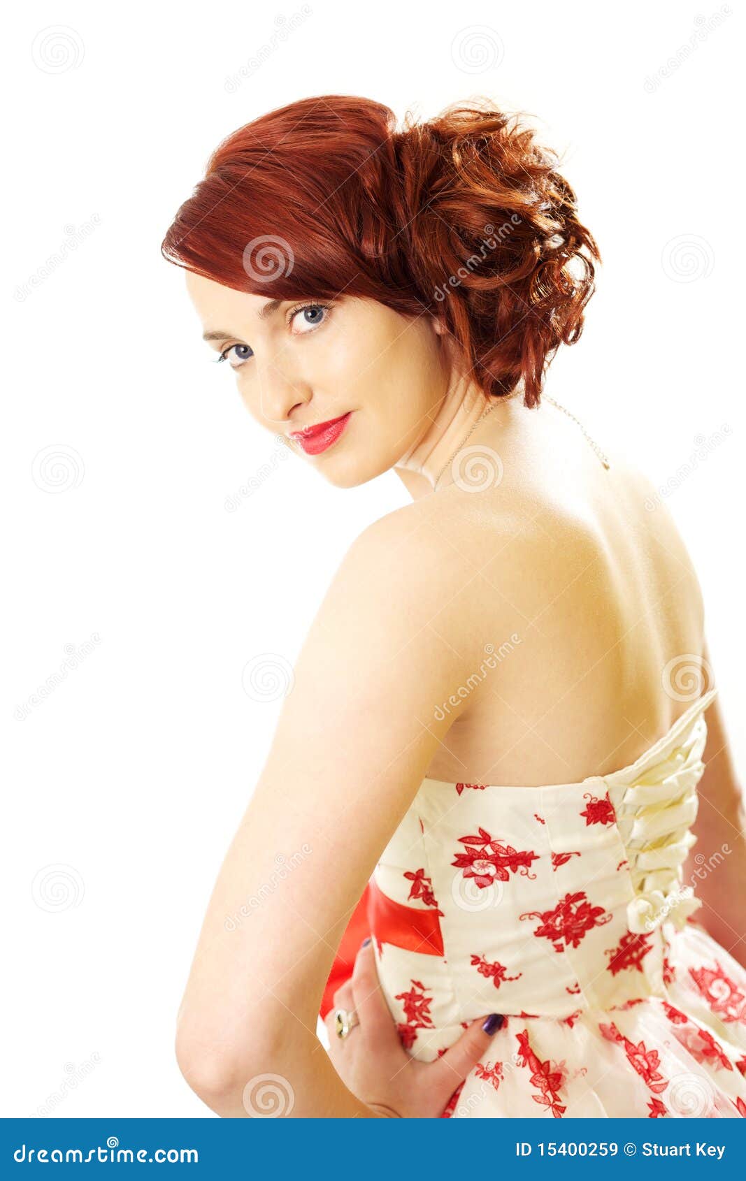 Red Hair Beauty 50s Style Stock Image Image Of Glamorous 15400259