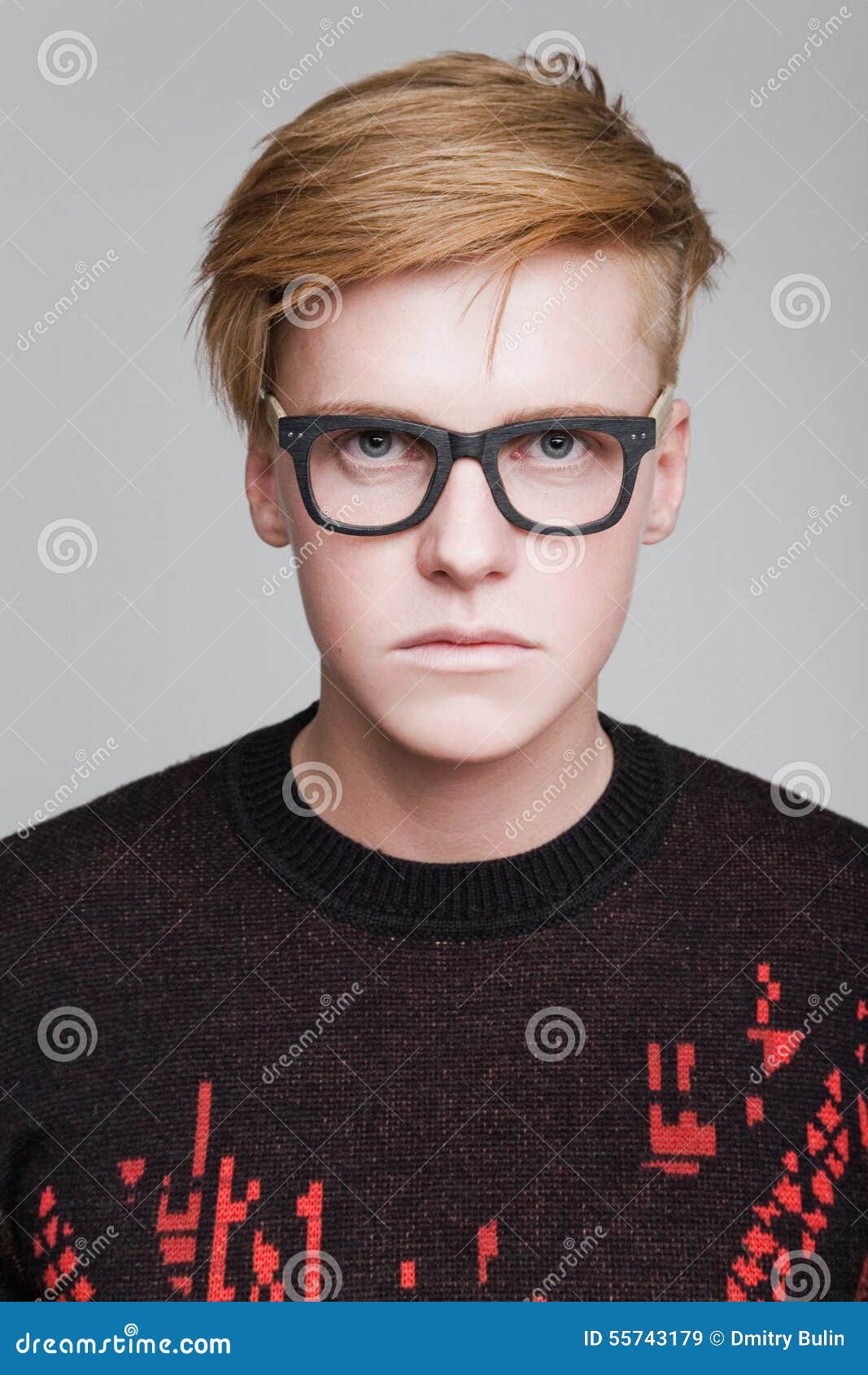 Red-hair boy in glasses stock image. Image of student - 55743179