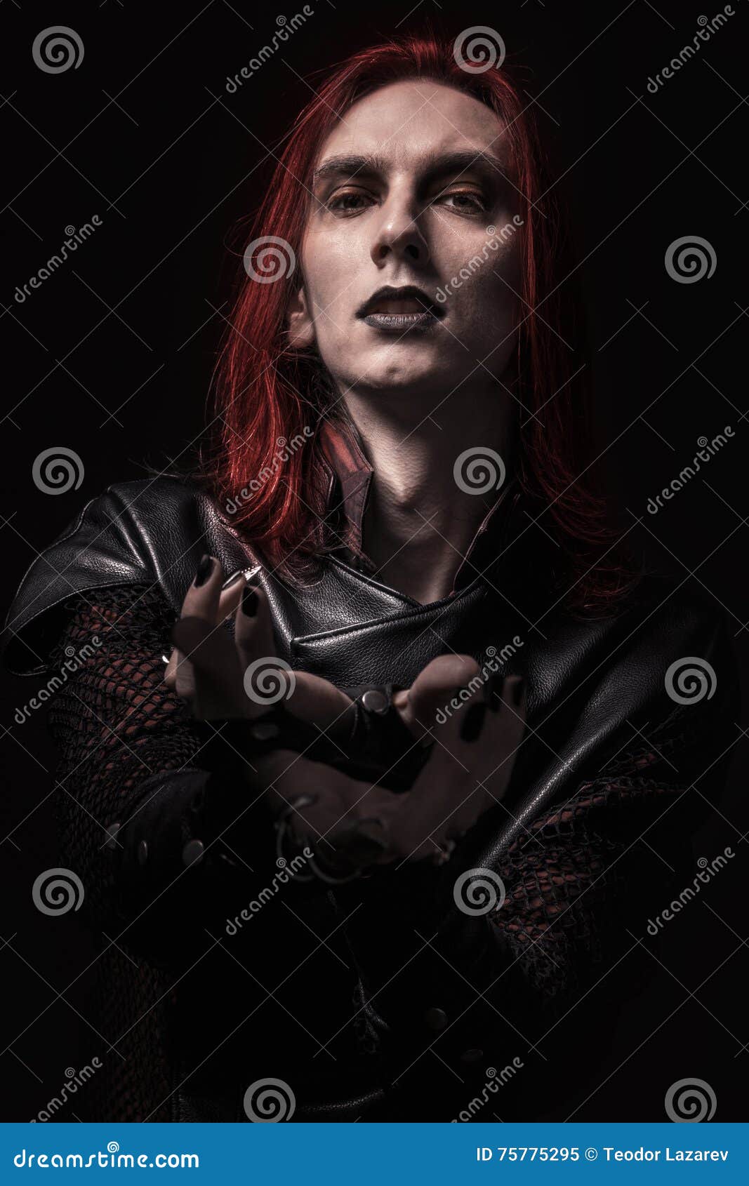 Red Hair Gothic Man Stock Image Image Of Portrait Occult