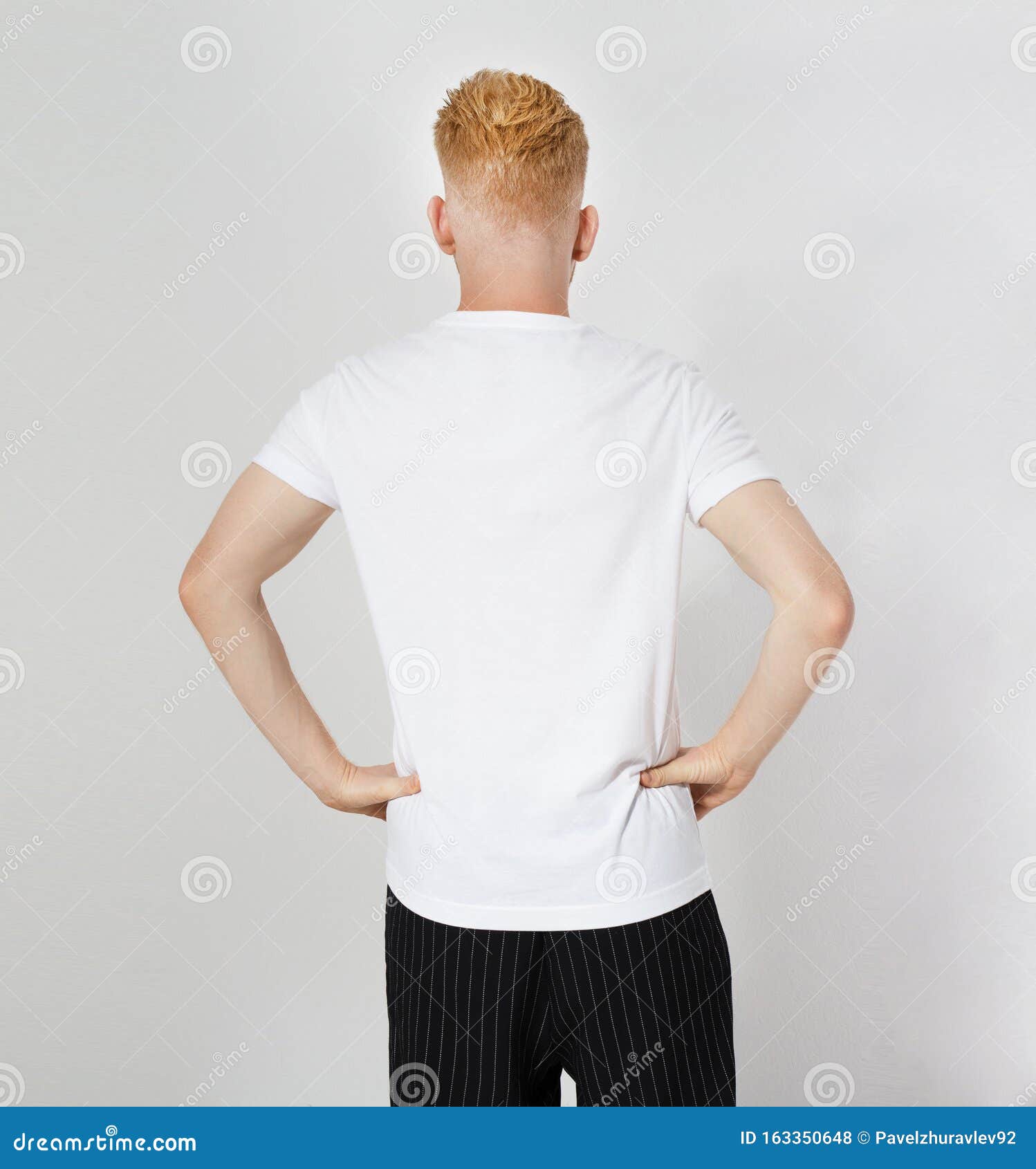 Download Red Hair Man In Blank T-shirt Isolated, Male Tshirt Copy ...