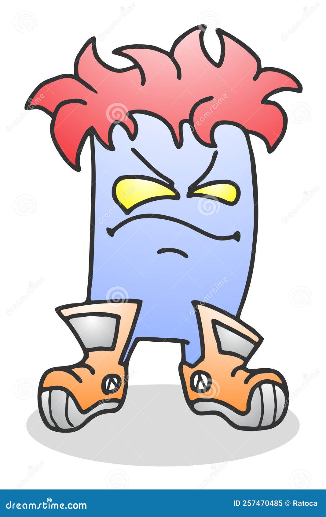 Red hair puppet stock vector. Illustration of cartoon 257470485