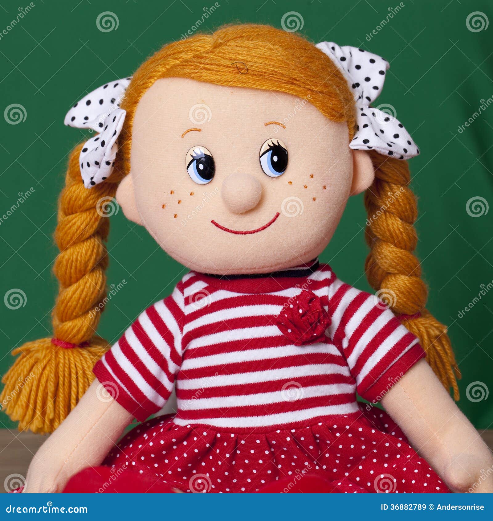 Red haired baby doll stock image. Image of girl, fabric 36882789