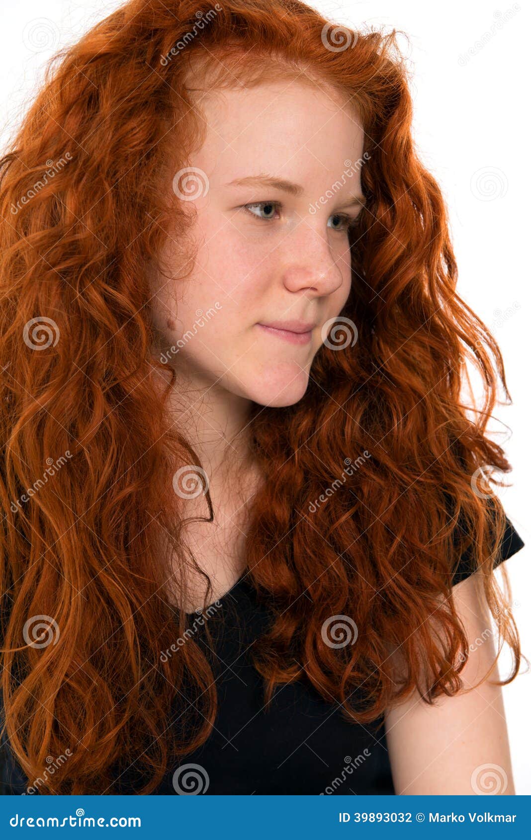 Redhaired girl stock photo. Image of portrait, ginger 39893032