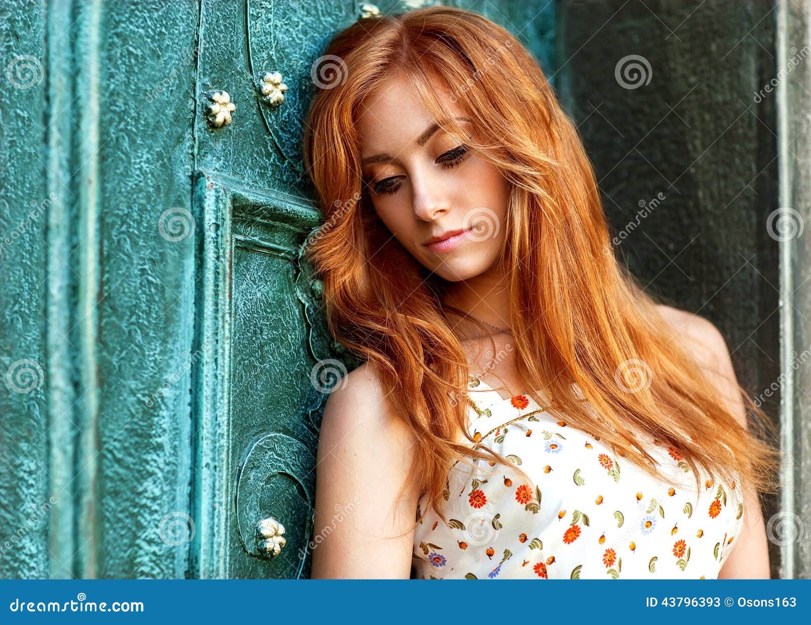 Red-haired on the Street Stock - Image of people: 43796393