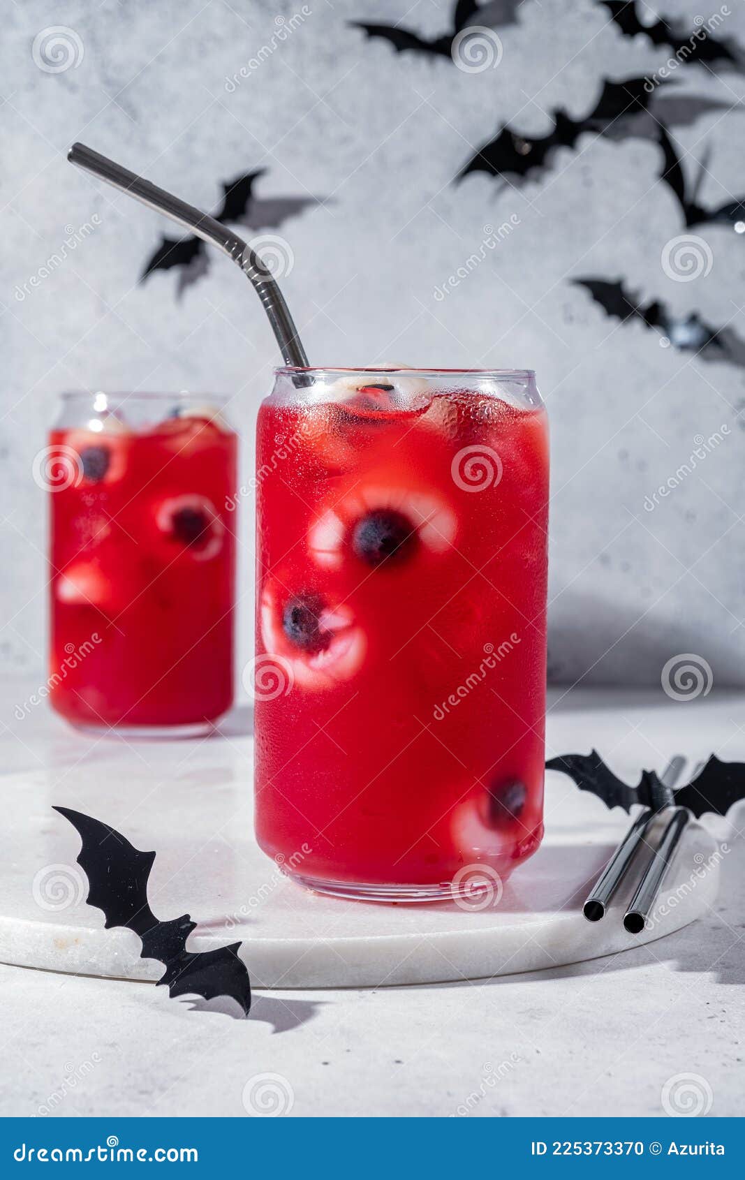 Red Halloween Cocktail with Eyeballs Stock Photo Image of spooky