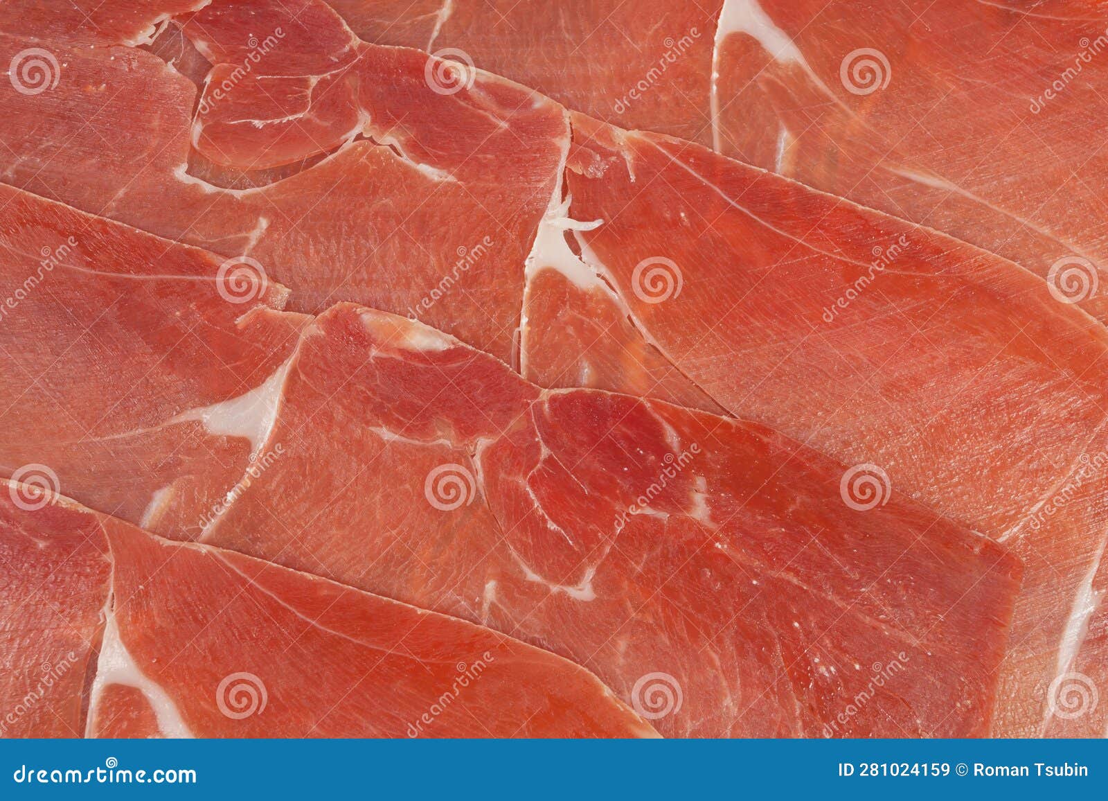 Red ham prosciutto sliced stock image. Image of pork 281024159