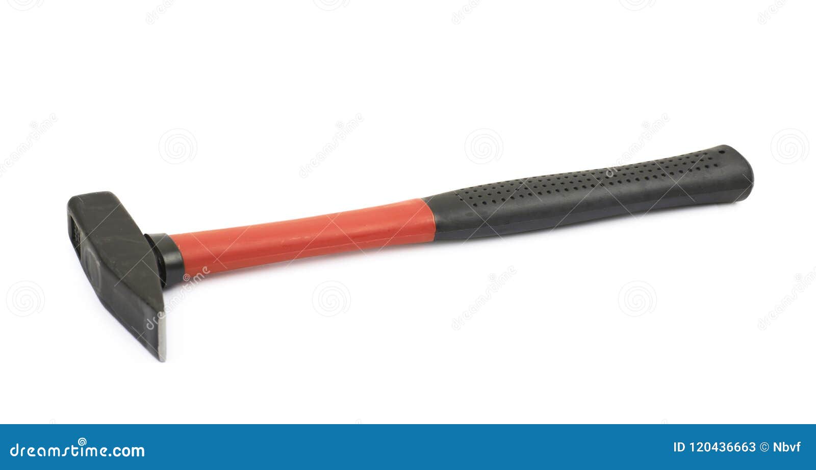 Red hammer tool isolated stock image. Image of housework 120436663