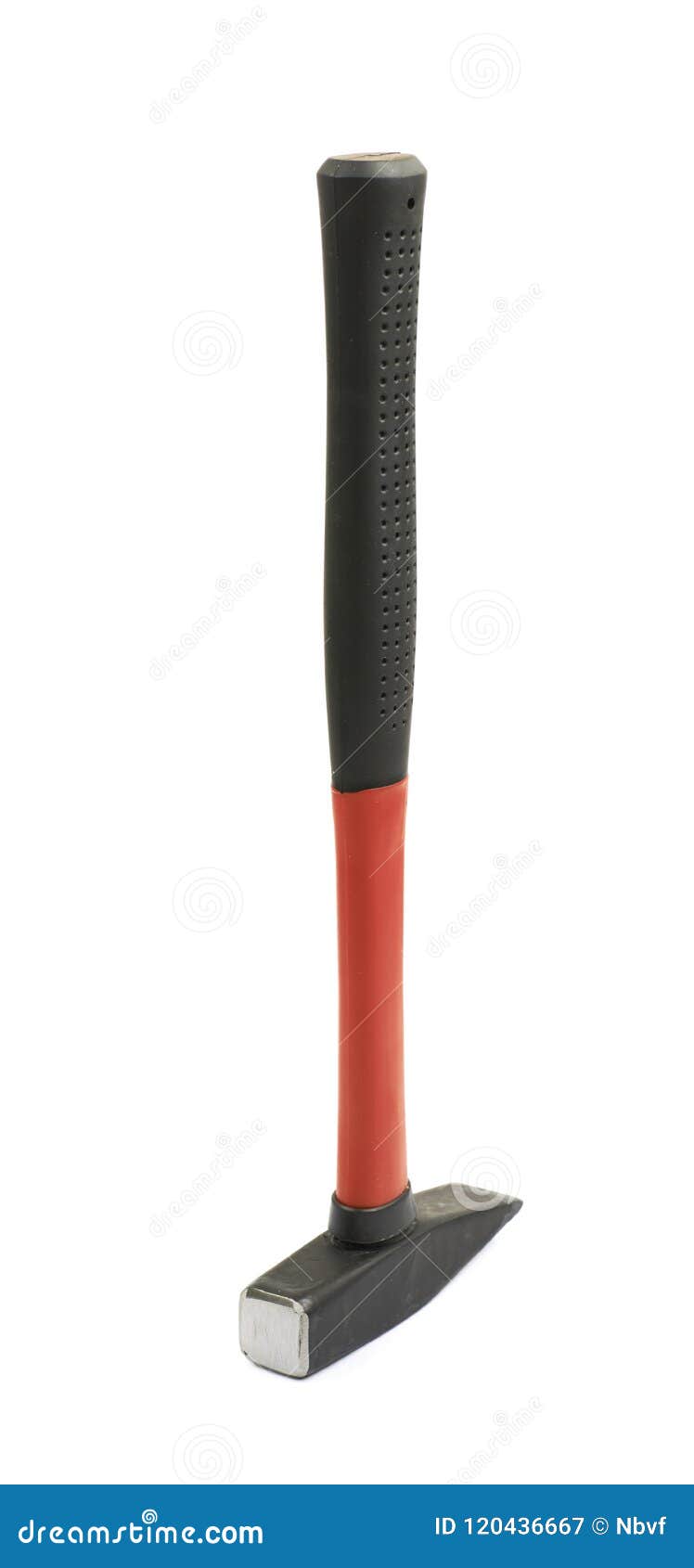 Red hammer tool isolated stock image. Image of metal 120436667