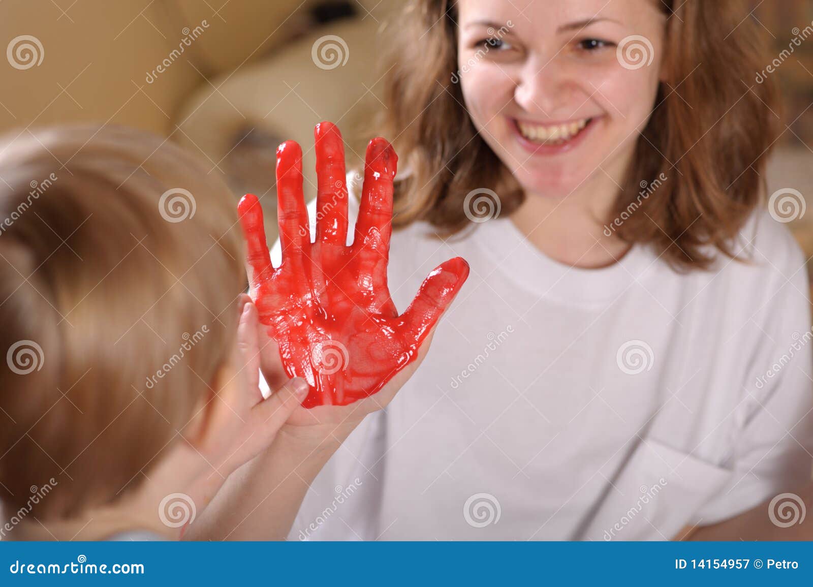 Red hand stock image. Image of learning, happy, family 14154957