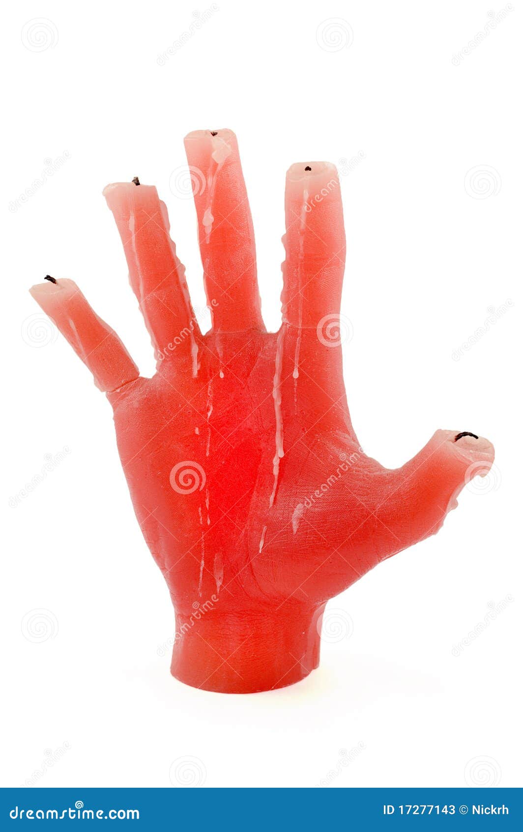Red hand shaped candle stock image. Image of bright, modern 17277143