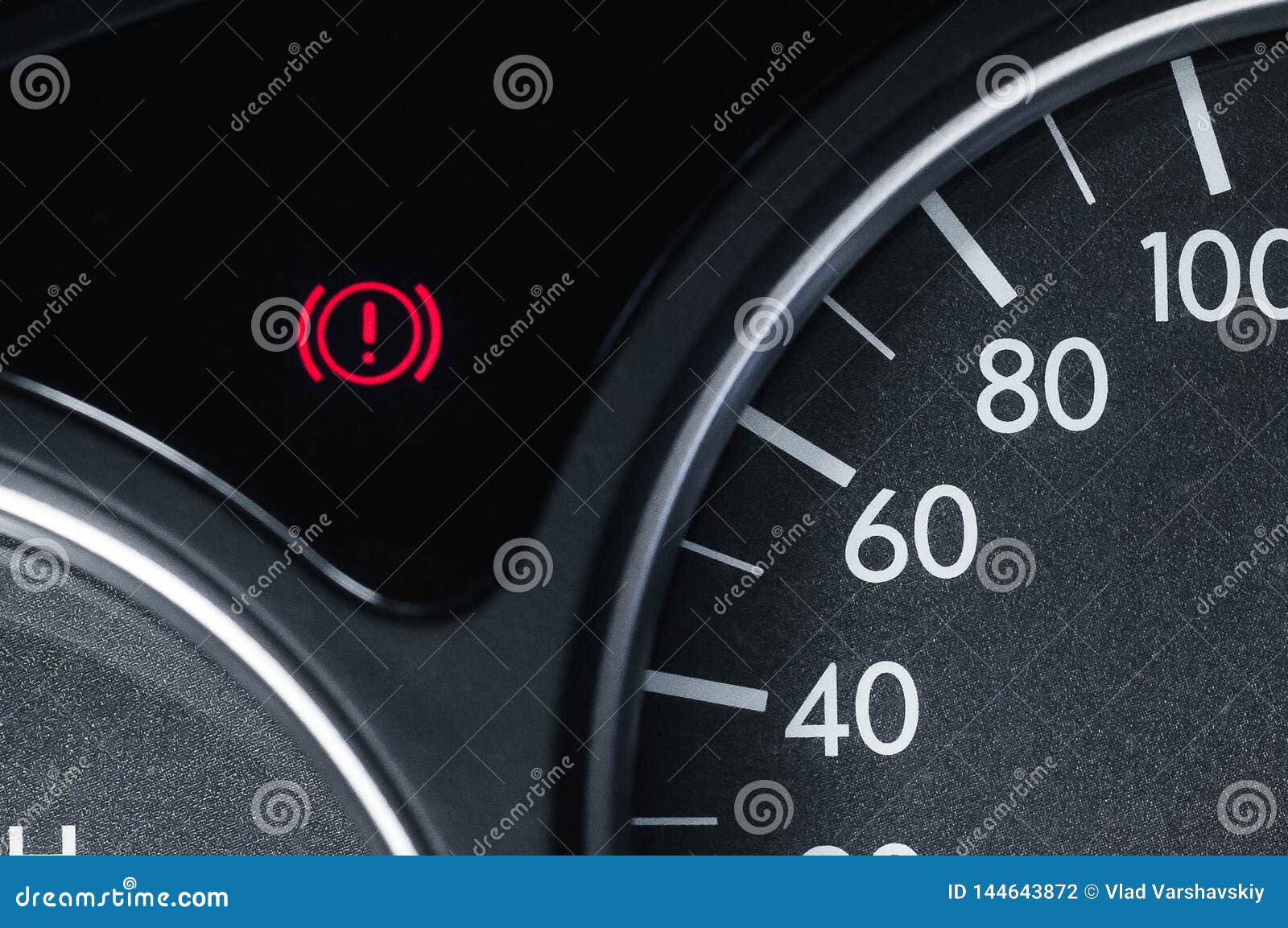 A Handbrake Icon In Amomobile From A Circle And An Exclamation Mark Inside Stock Photo Image Of Designation Brakes