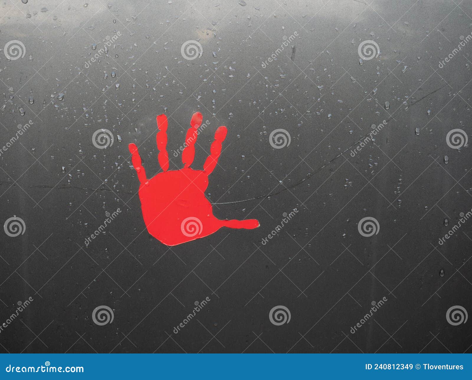 red handprint decal for missing and  murdered indigenous women and girls
