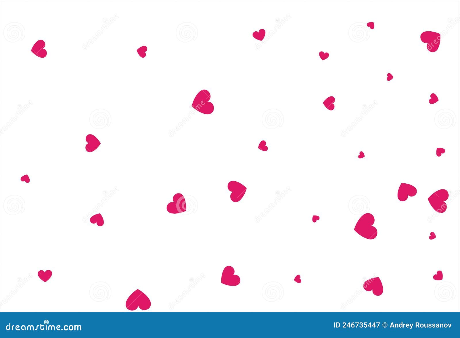 Red Heart Background. Love Confetti Background Stock Vector
