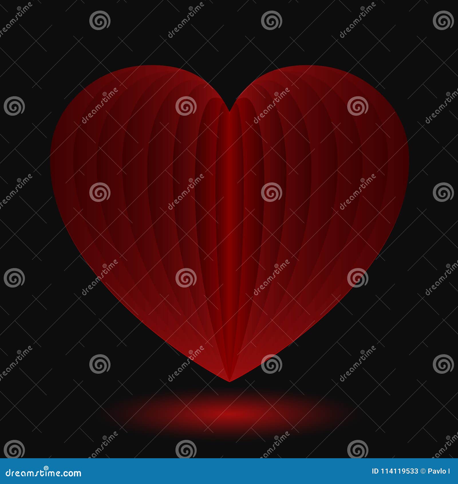 Red Heart on a Black Background Vector Stock Vector Illustration of heartbeat, betrothal