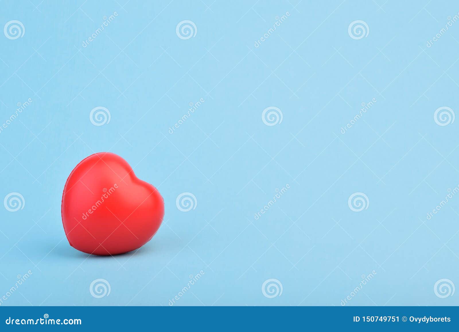 Red Heart on Blue Background Stock Image Image of concept, heart 150749751