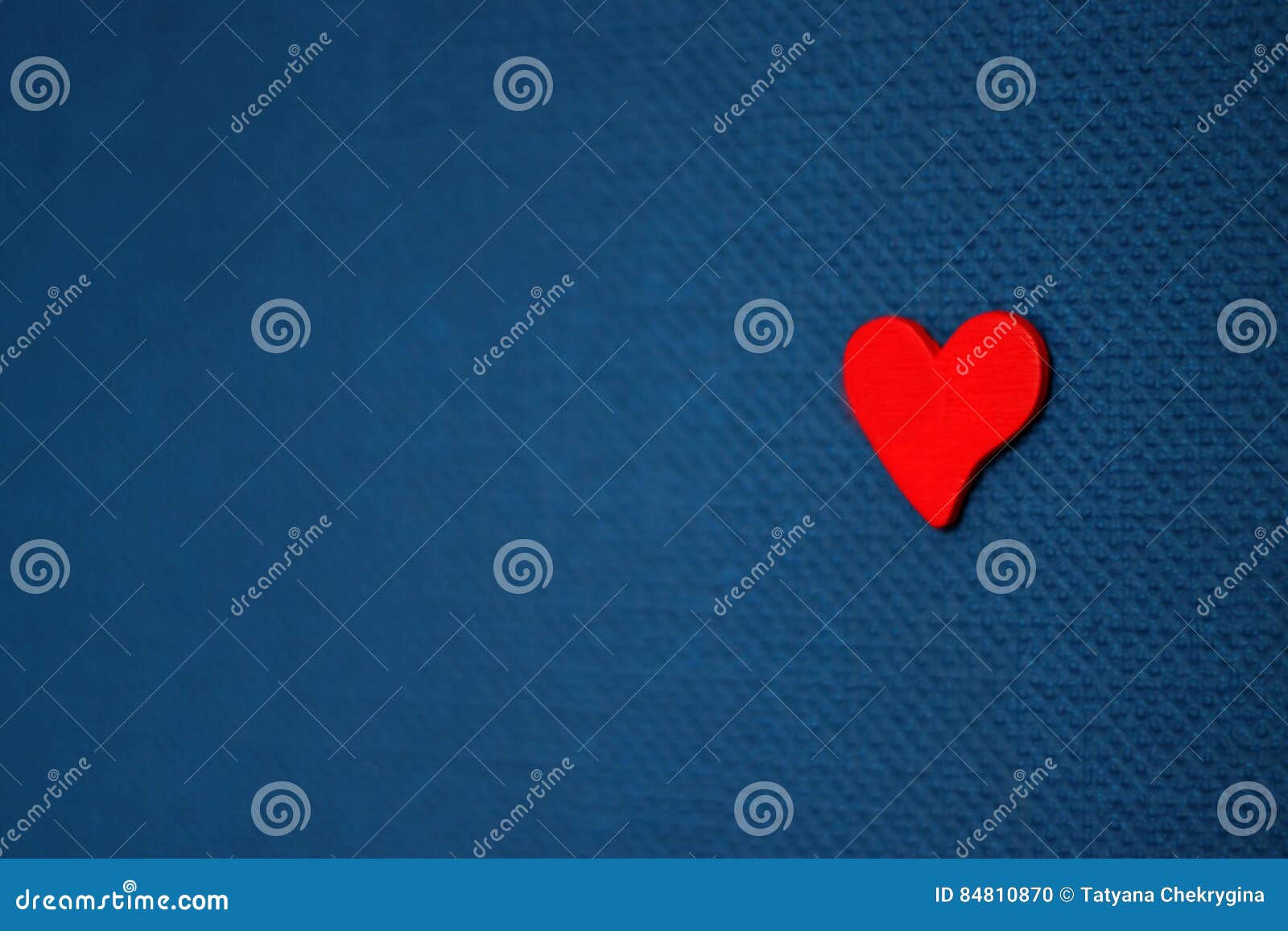 Red Heart on Blue Background Stock Photo Image of indigo, holiday 84810870