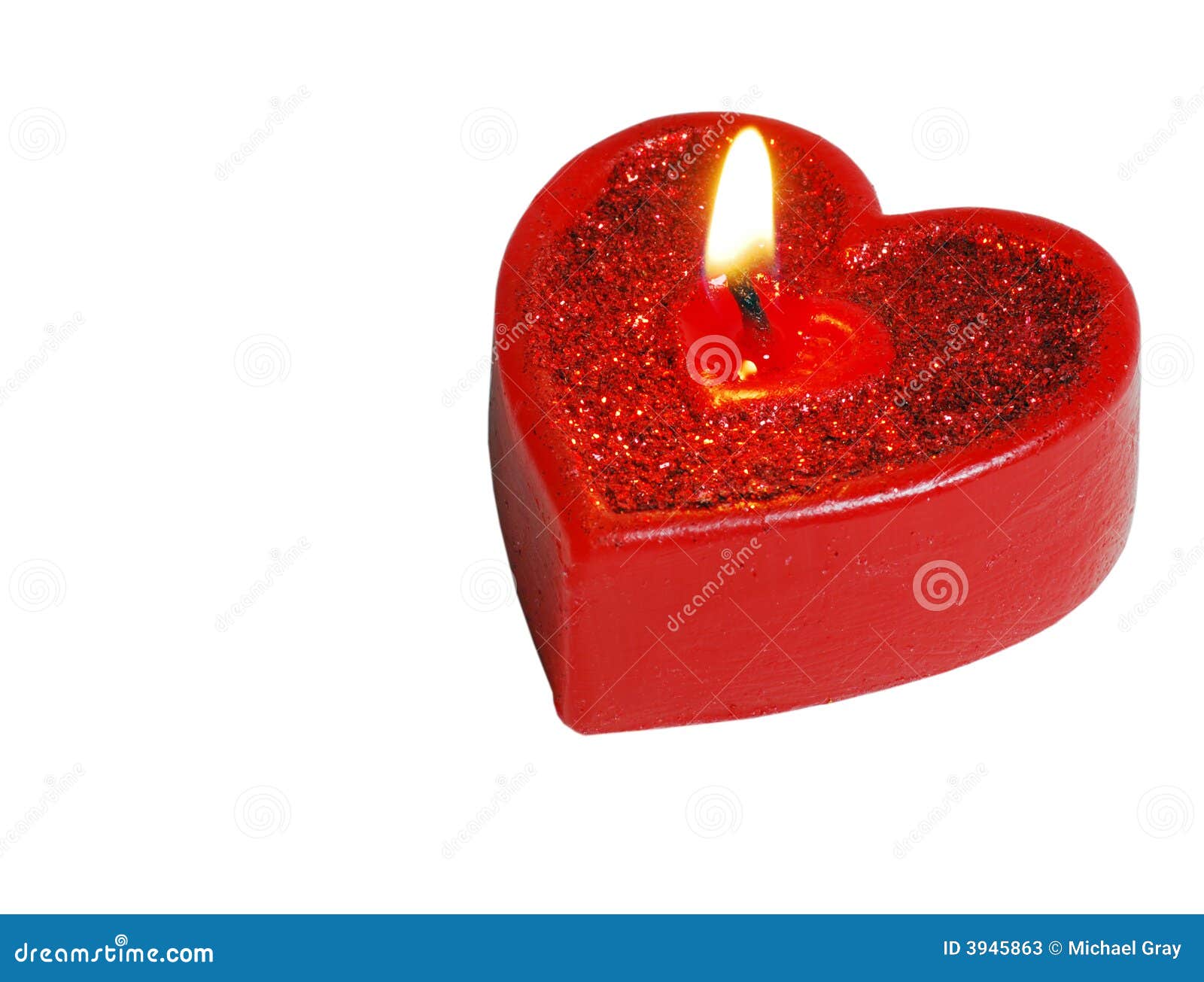 candle in form heart, Stock image
