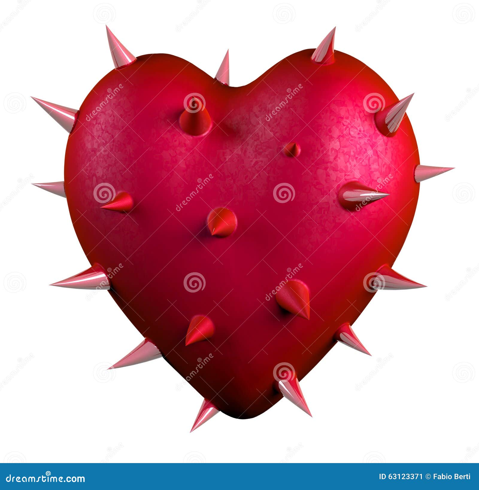 Red Heart Covered by Thorns Stock Illustration Illustration of
