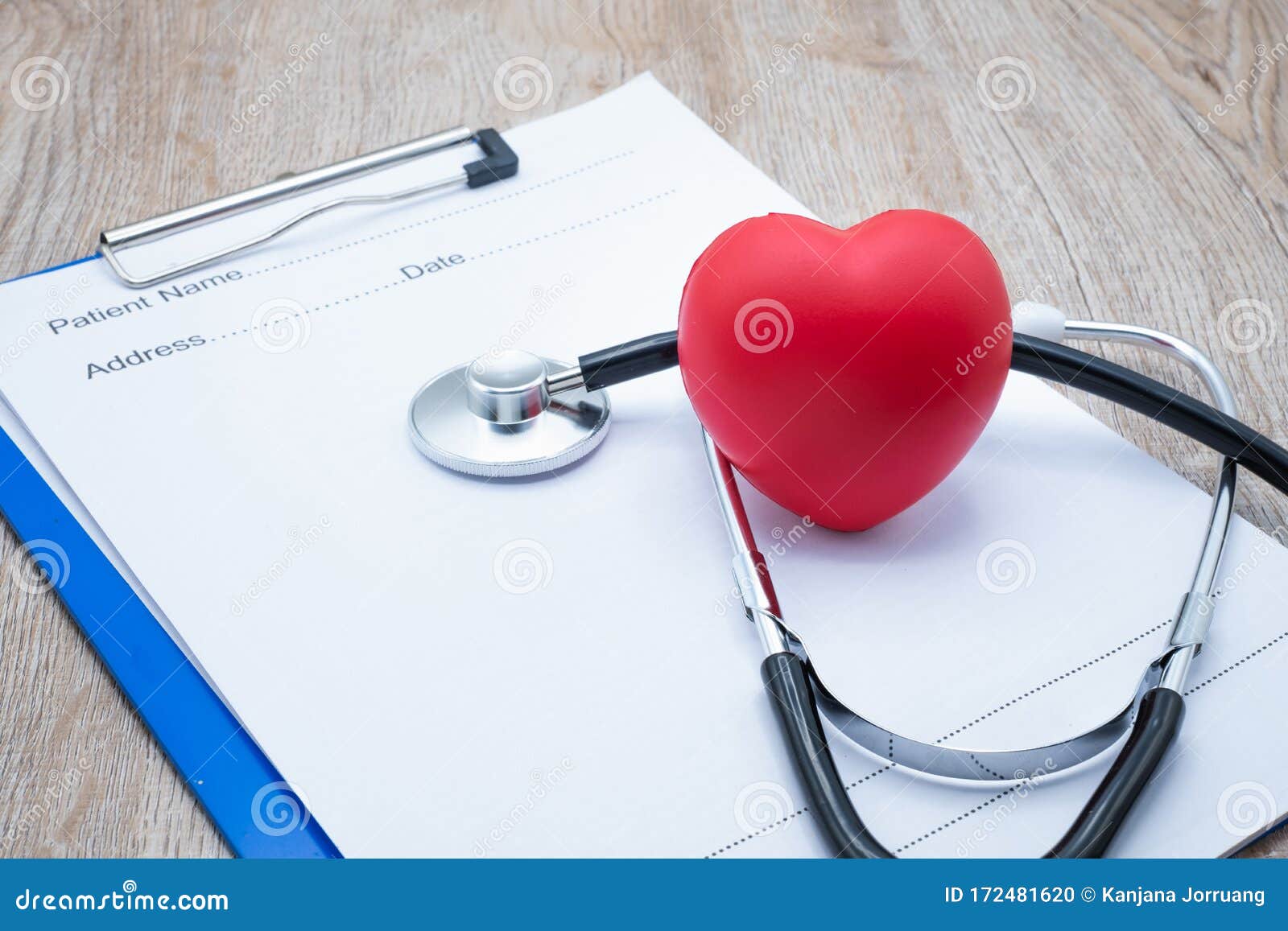 Red Heart Doctor Stethoscope and Doctor`s Prescription Health ...