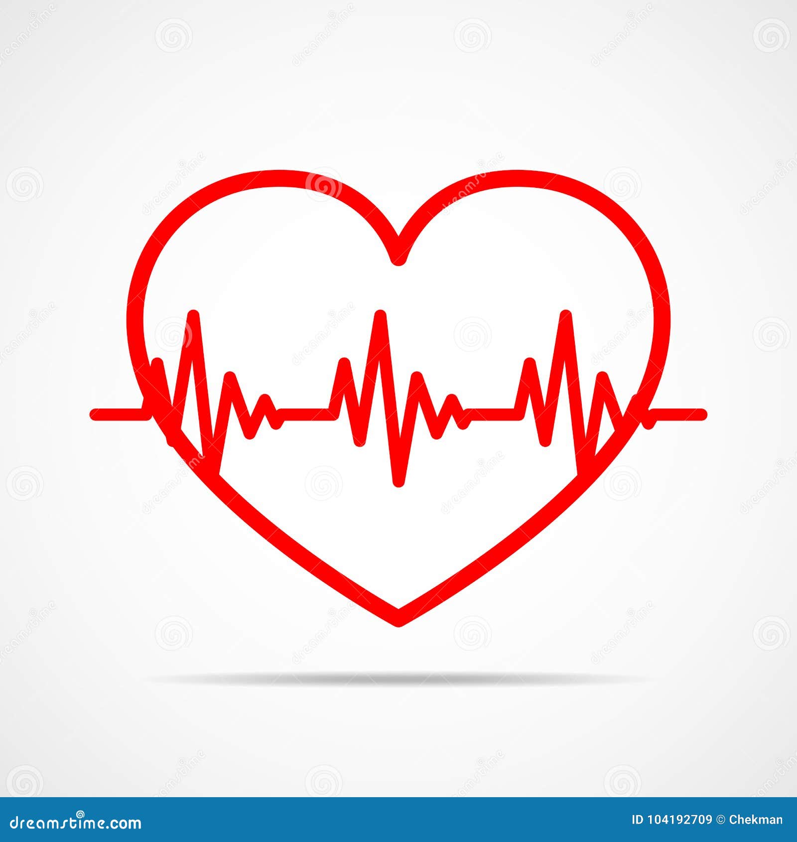 Heart with Heartbeat Sign. Vector Illustration. Stock Illustration ...