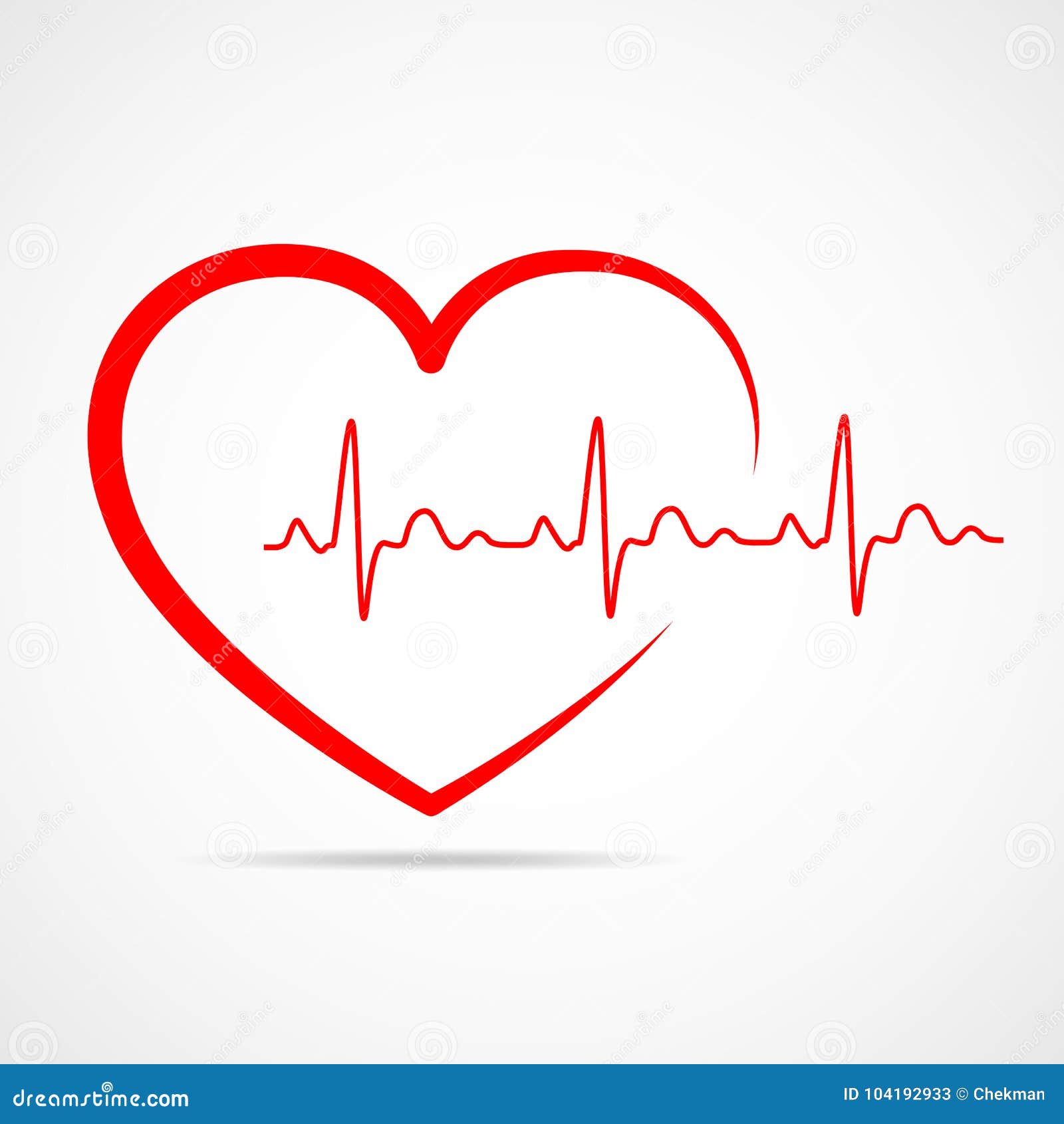 Heart with Heartbeat Sign. Vector Illustration. Stock Illustration ...