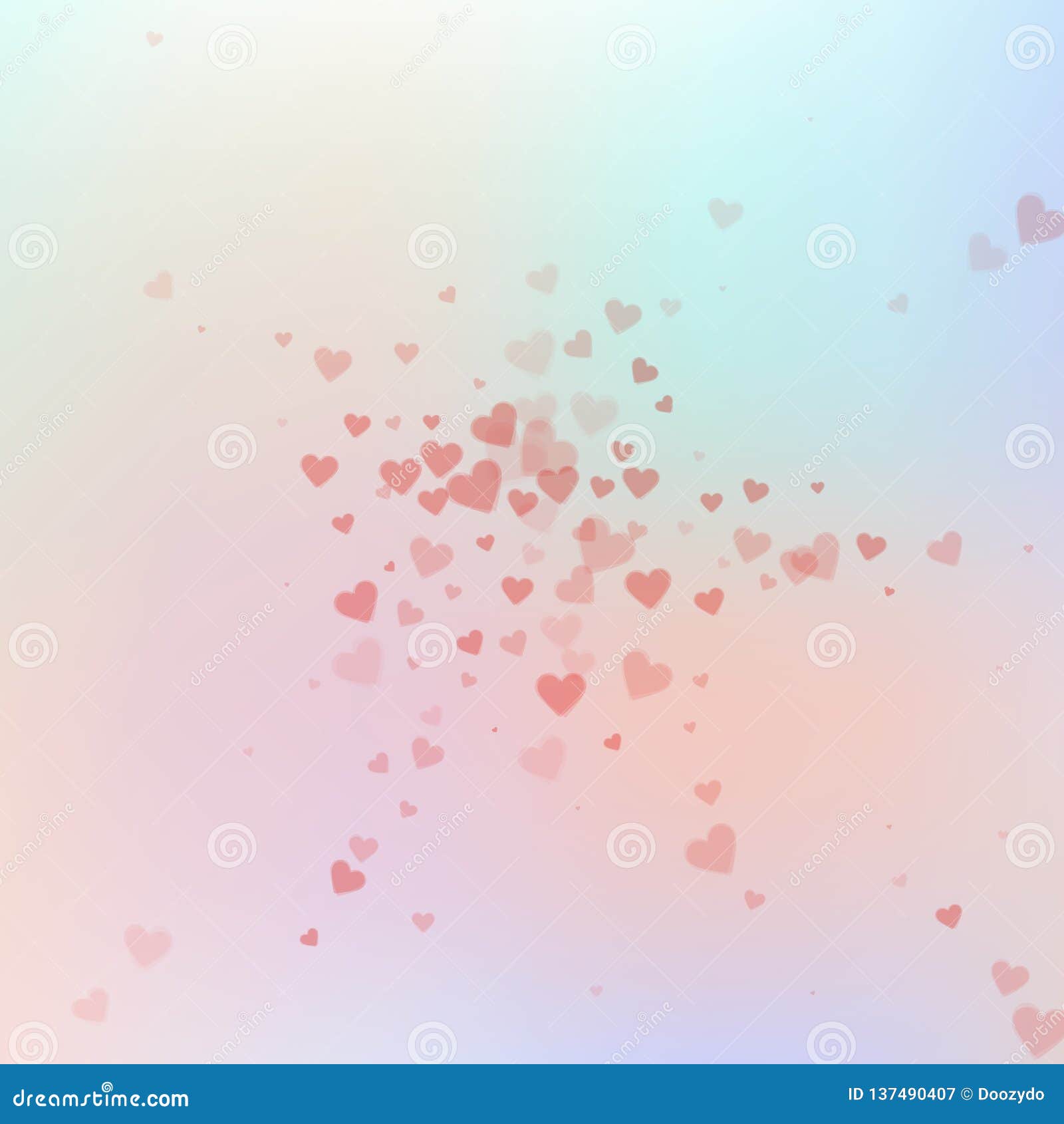 red heart love confettis. valentine`s day explosio