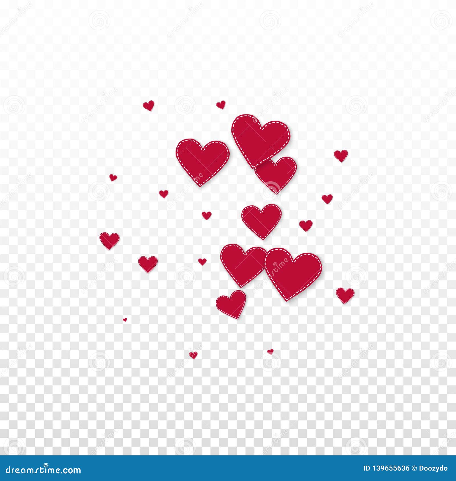 red heart love confettis. valentine`s day explosio