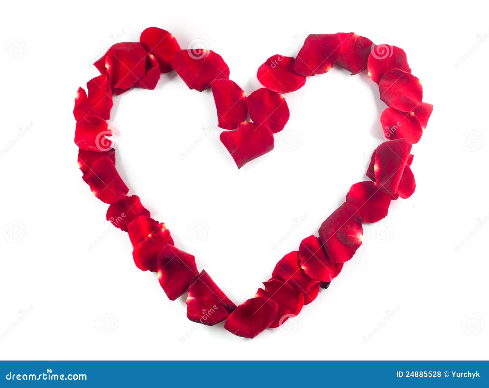 Red Heart Made of Rose Petals Stock Photo - Image of gift, color: 24885528