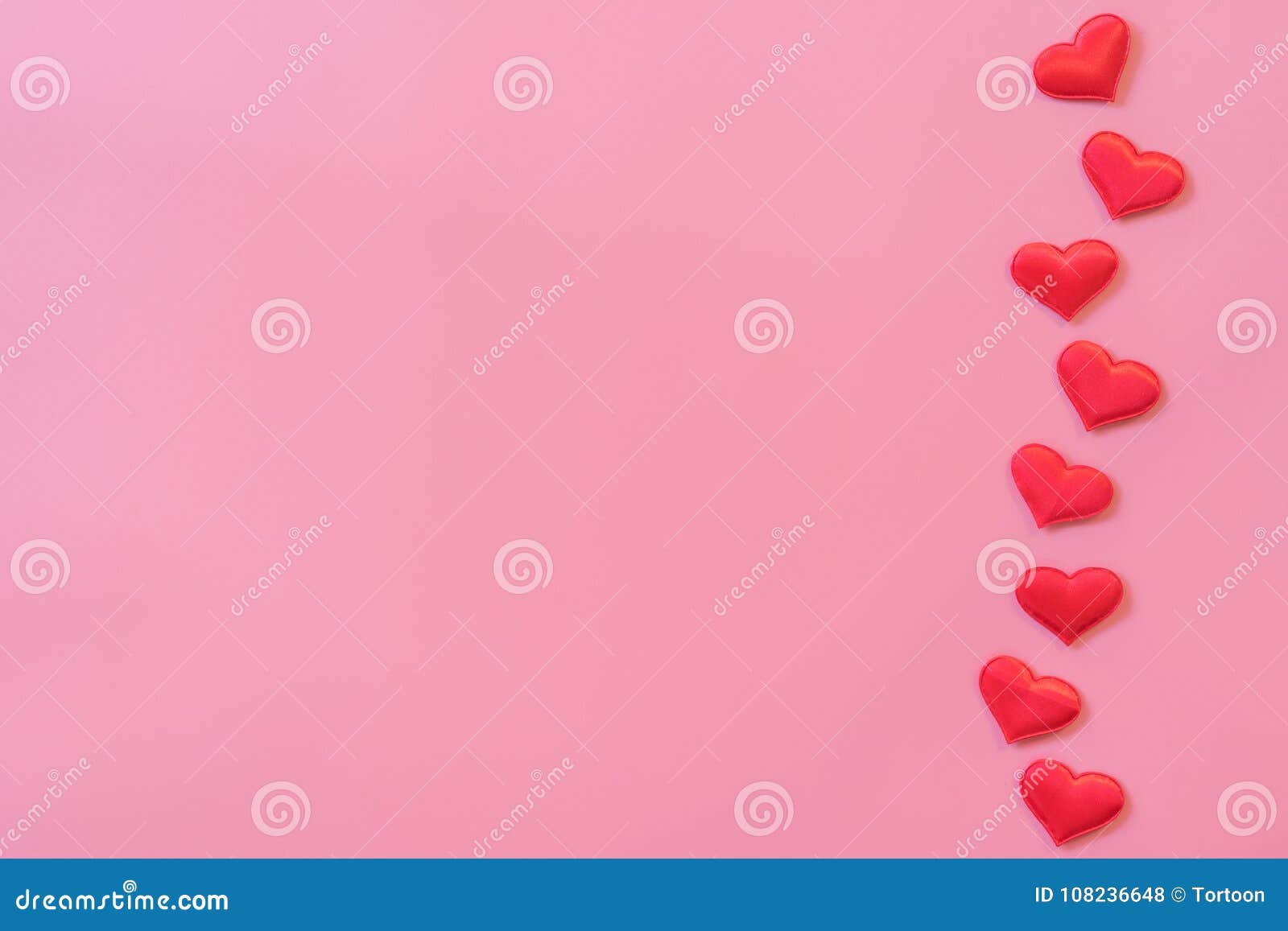 Red Heart on Pink Pastel Color Background with Space for Text. Stock ...