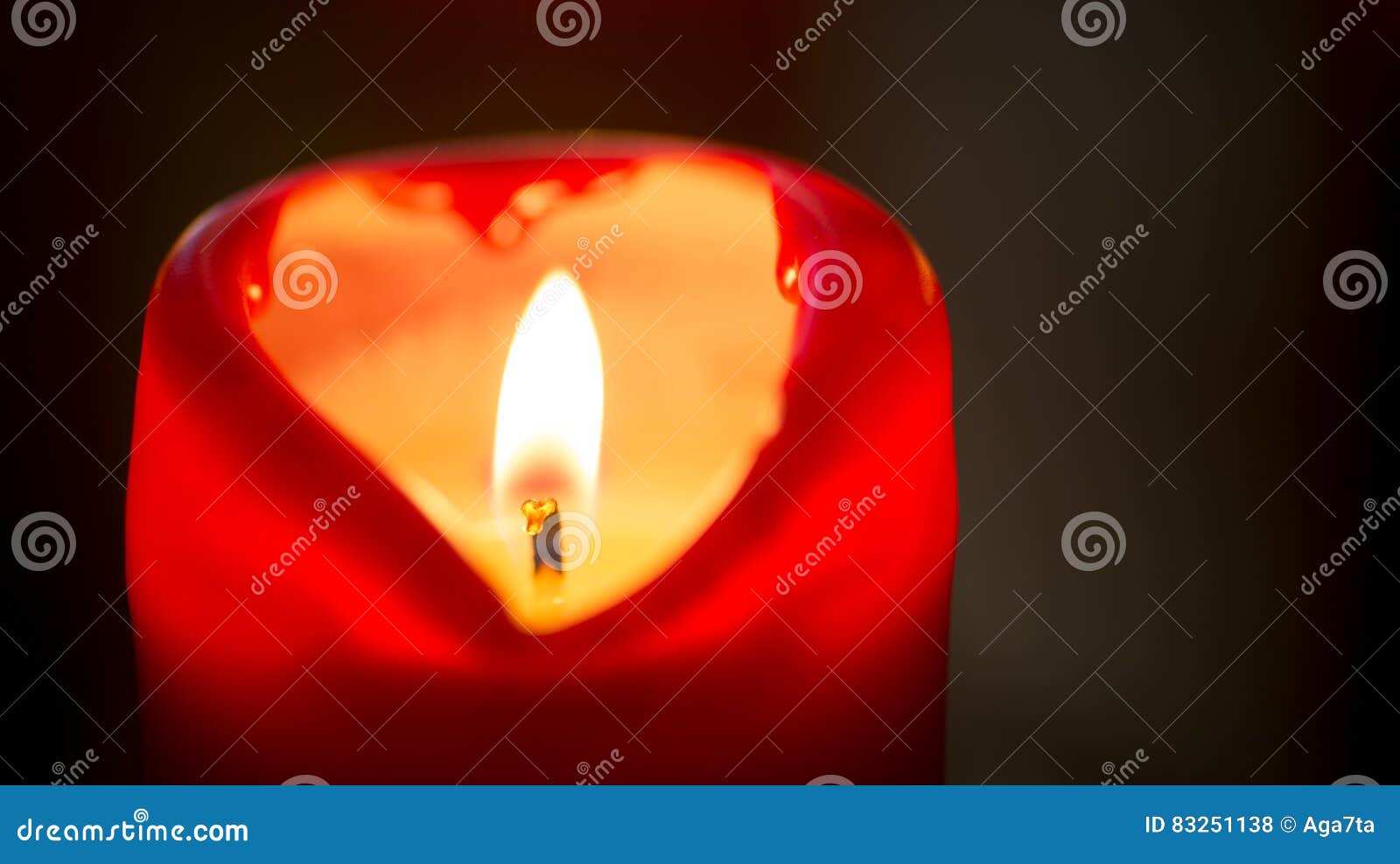 Red Heart Shape Burning Candle Stock Photo Image of closeup, love