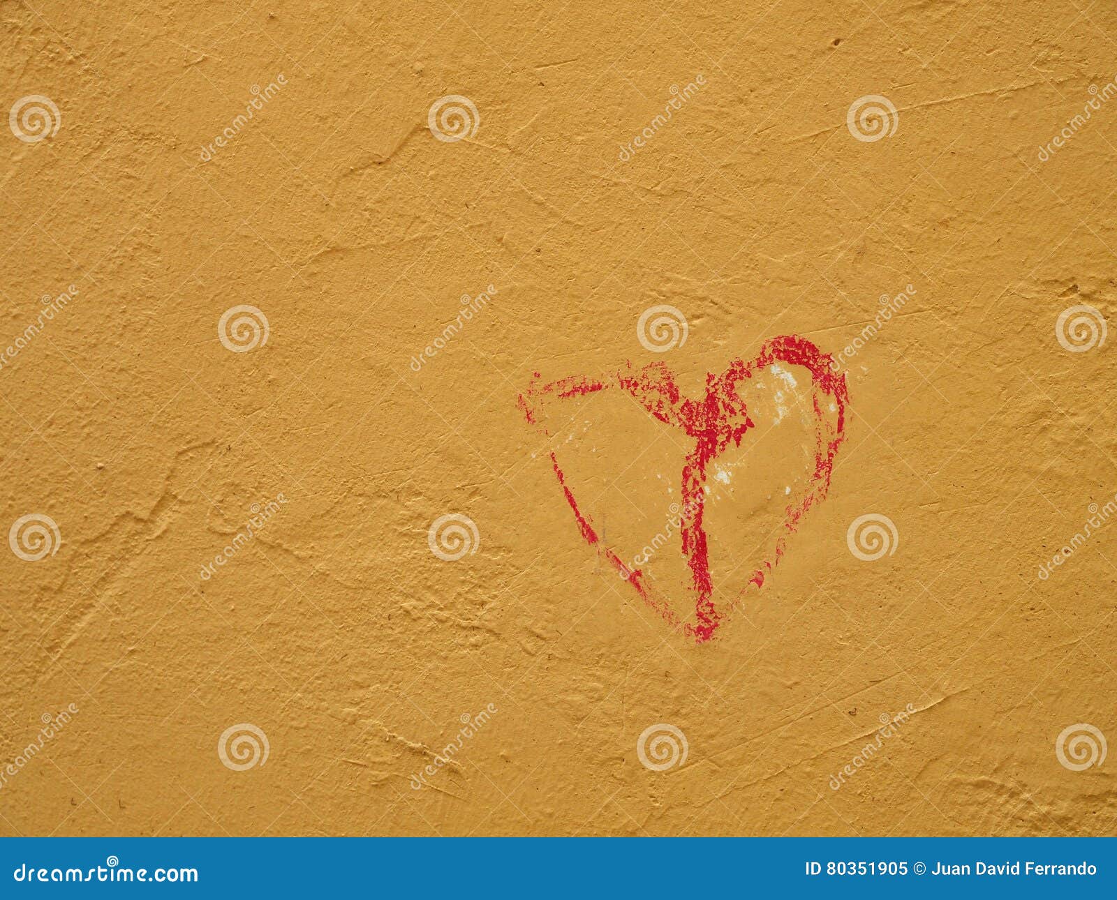 Red heart on a wall stock image. Image of concrete, wall 80351905