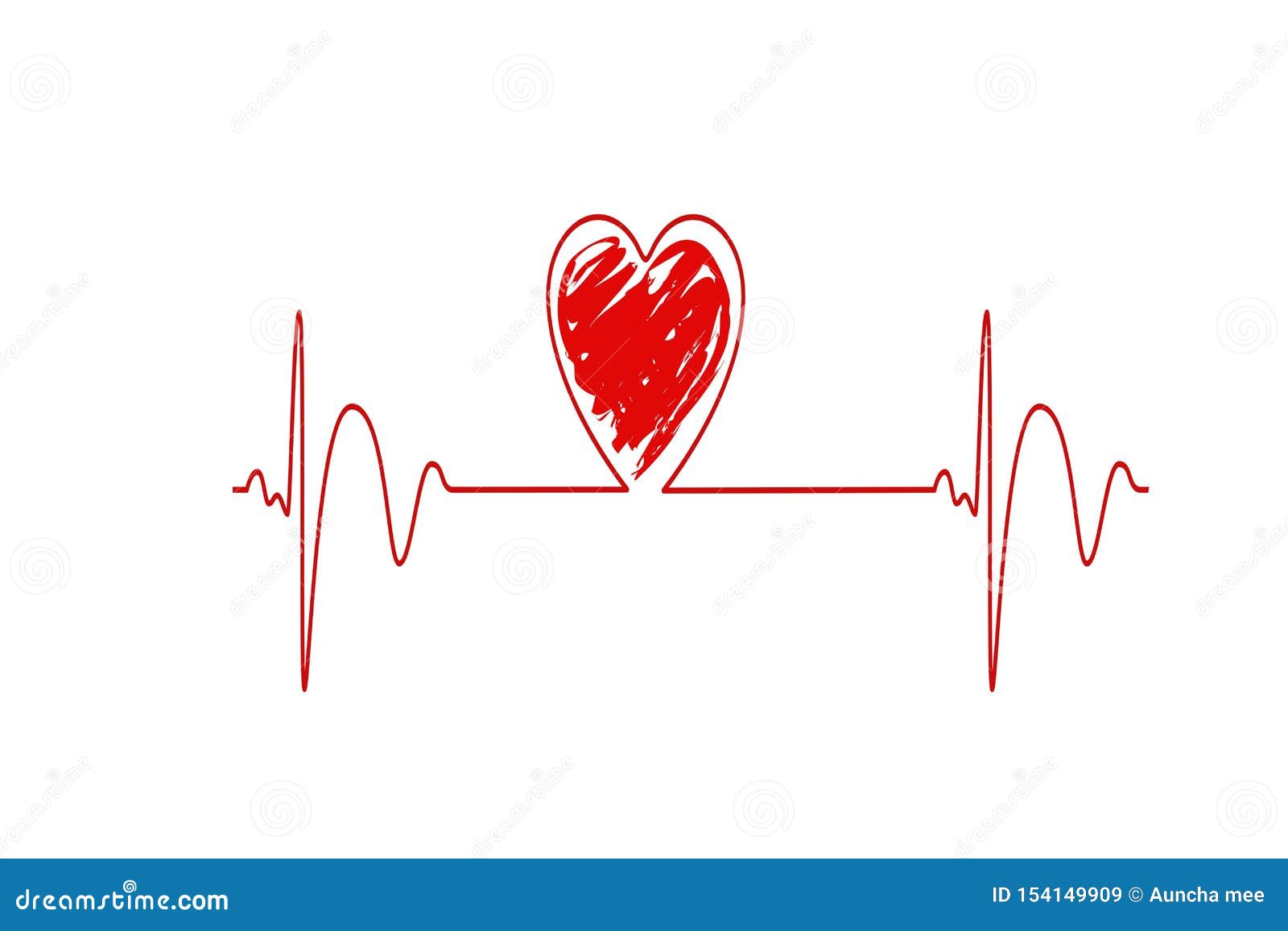 red heartbeat, heart rate line, medicine concept,  