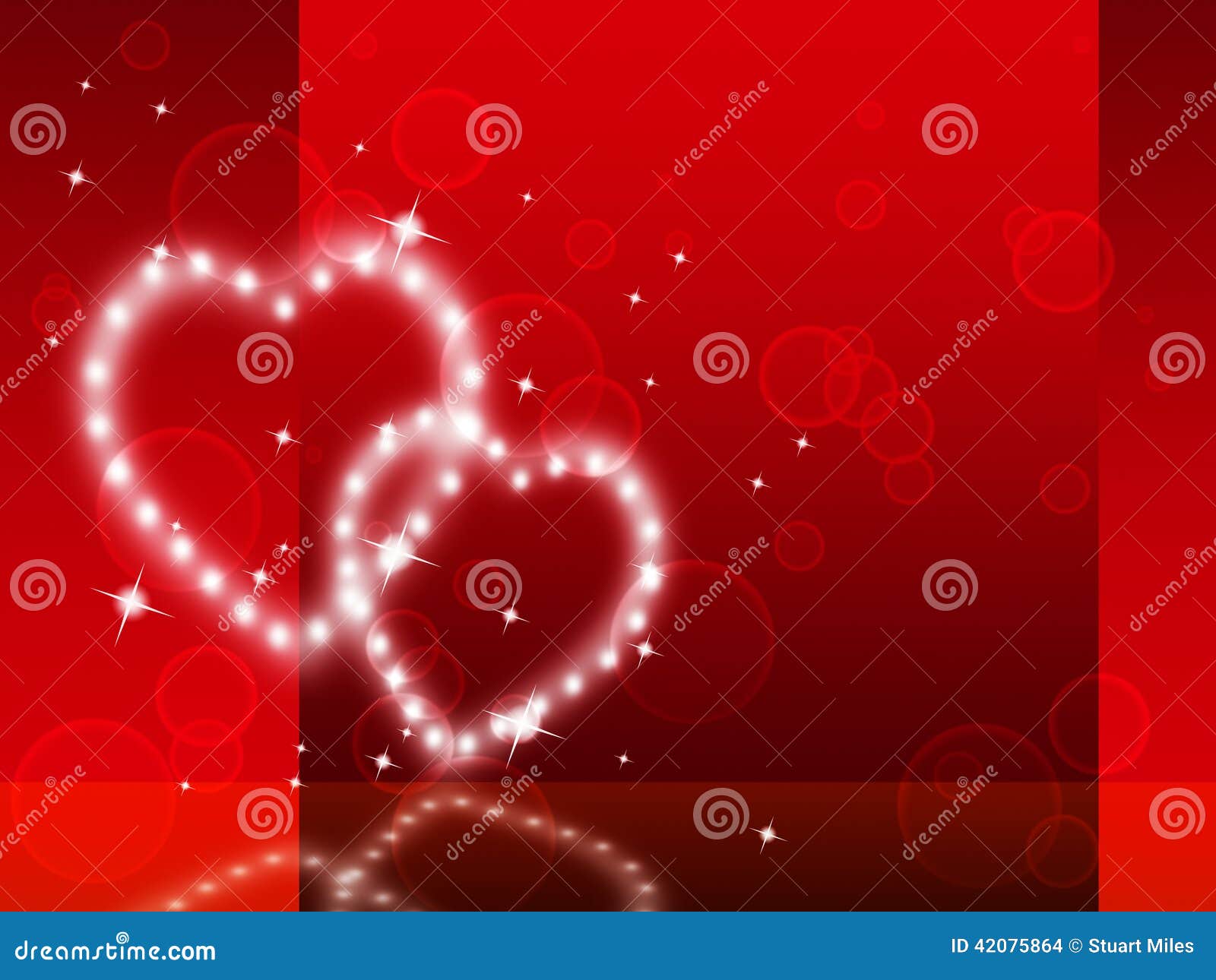 red hearts background shows fondness special and sparkling