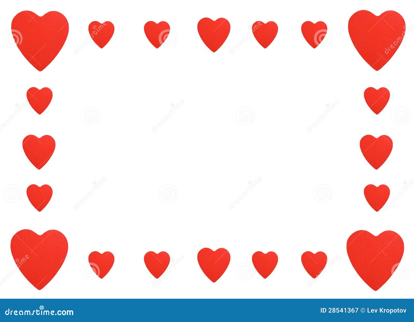 Red Hearts Border Stock Image Image Of Symbol Border 28541367