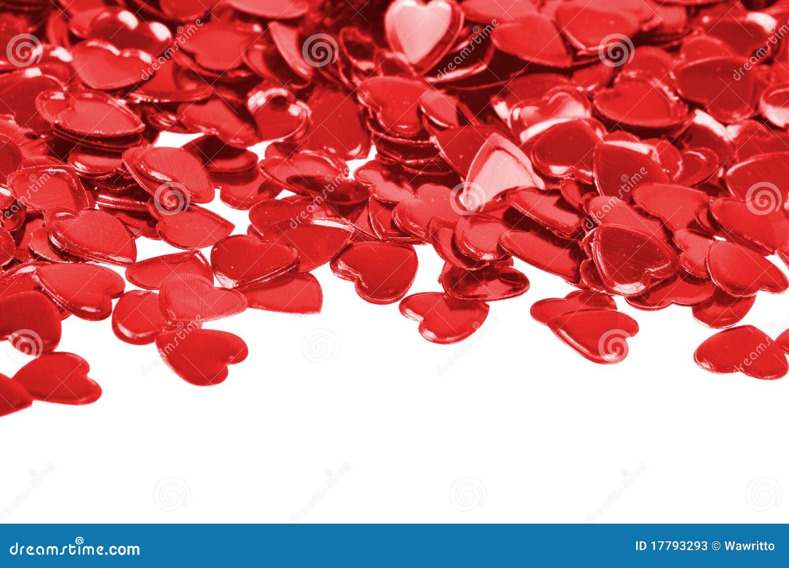 Red Hearts Confetti Isolated Stock Image Image of concept, valentine