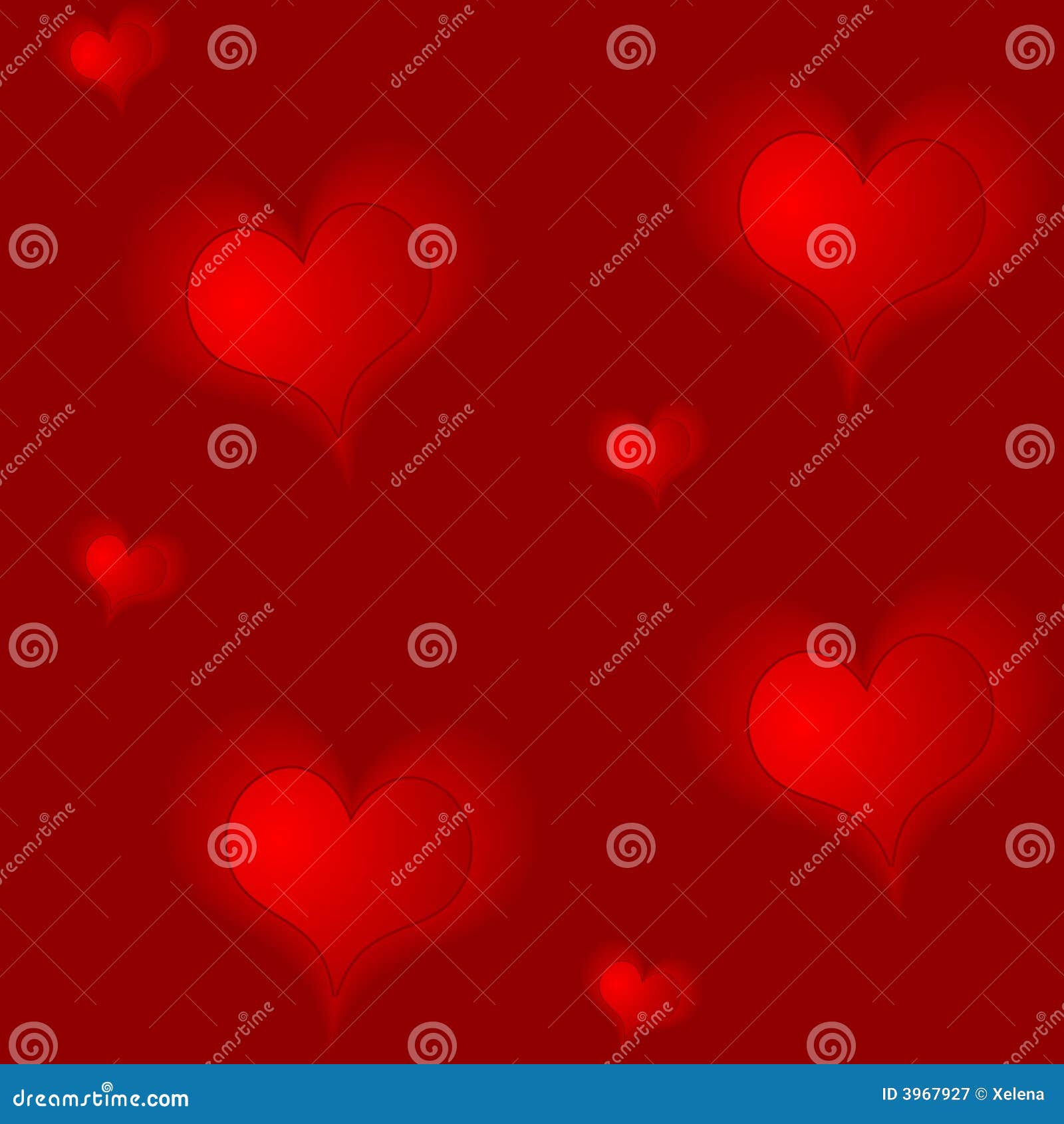 Red hearts seamless vector stock vector. Illustration of seamless - 3967927