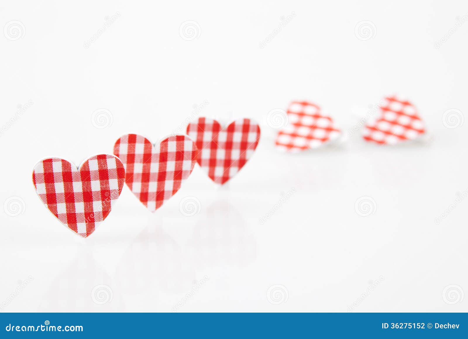 red hearts, shalow dof