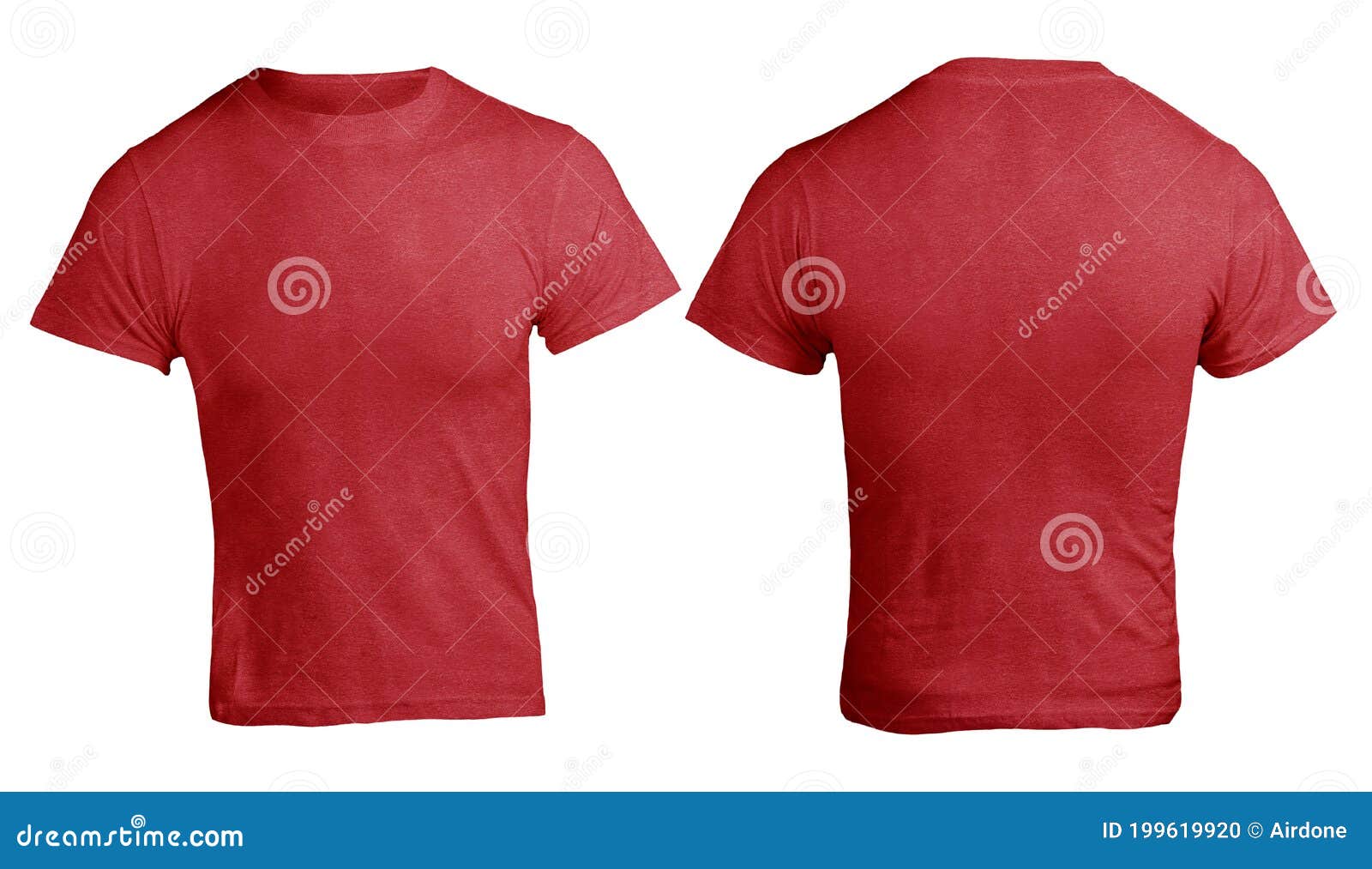 Download Red Heather Color T-shirt Mock Up, Front And Back View ...