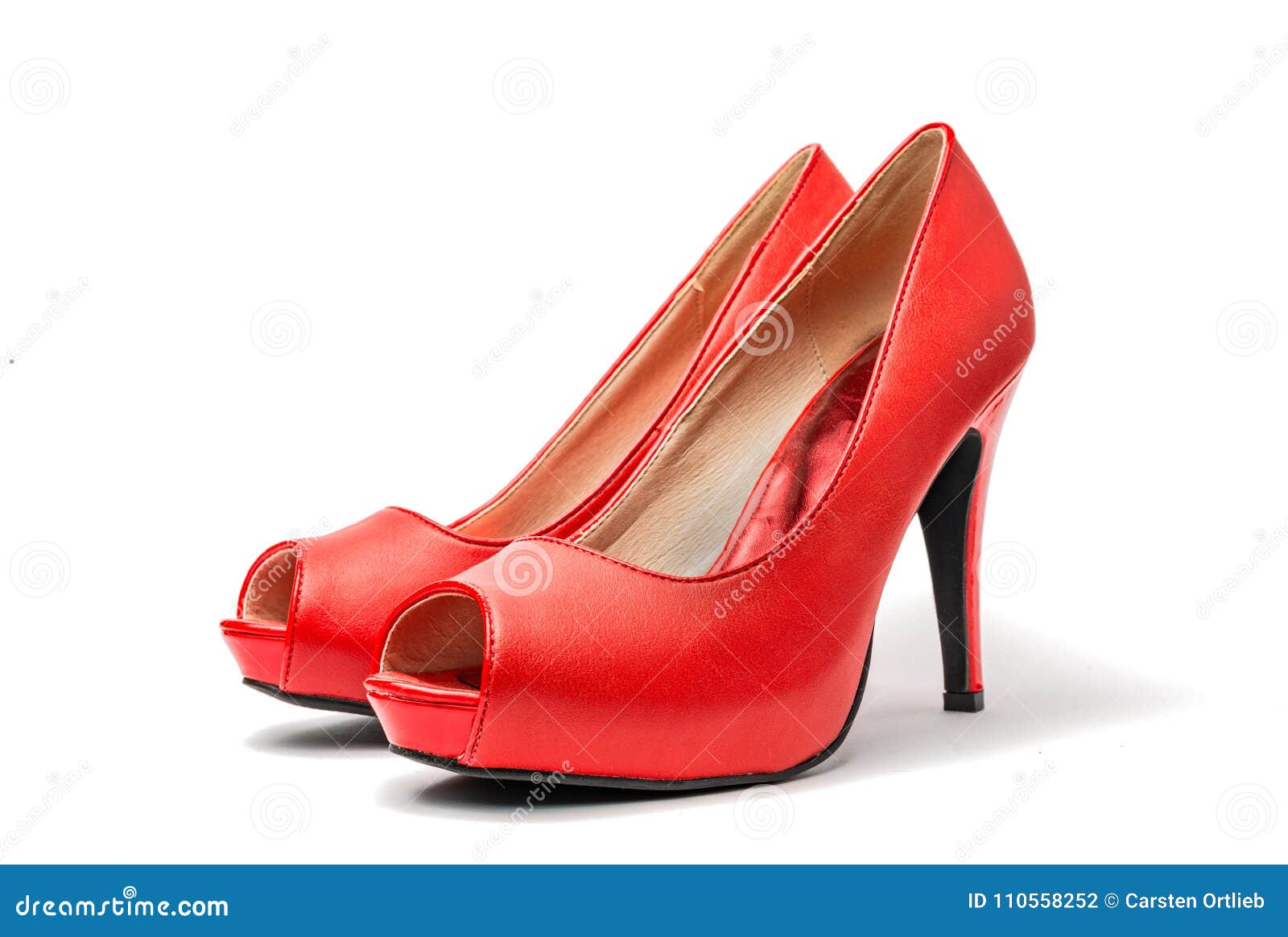 Red Peep Toes stock photo. Image of foot, peep, femininity - 110558252