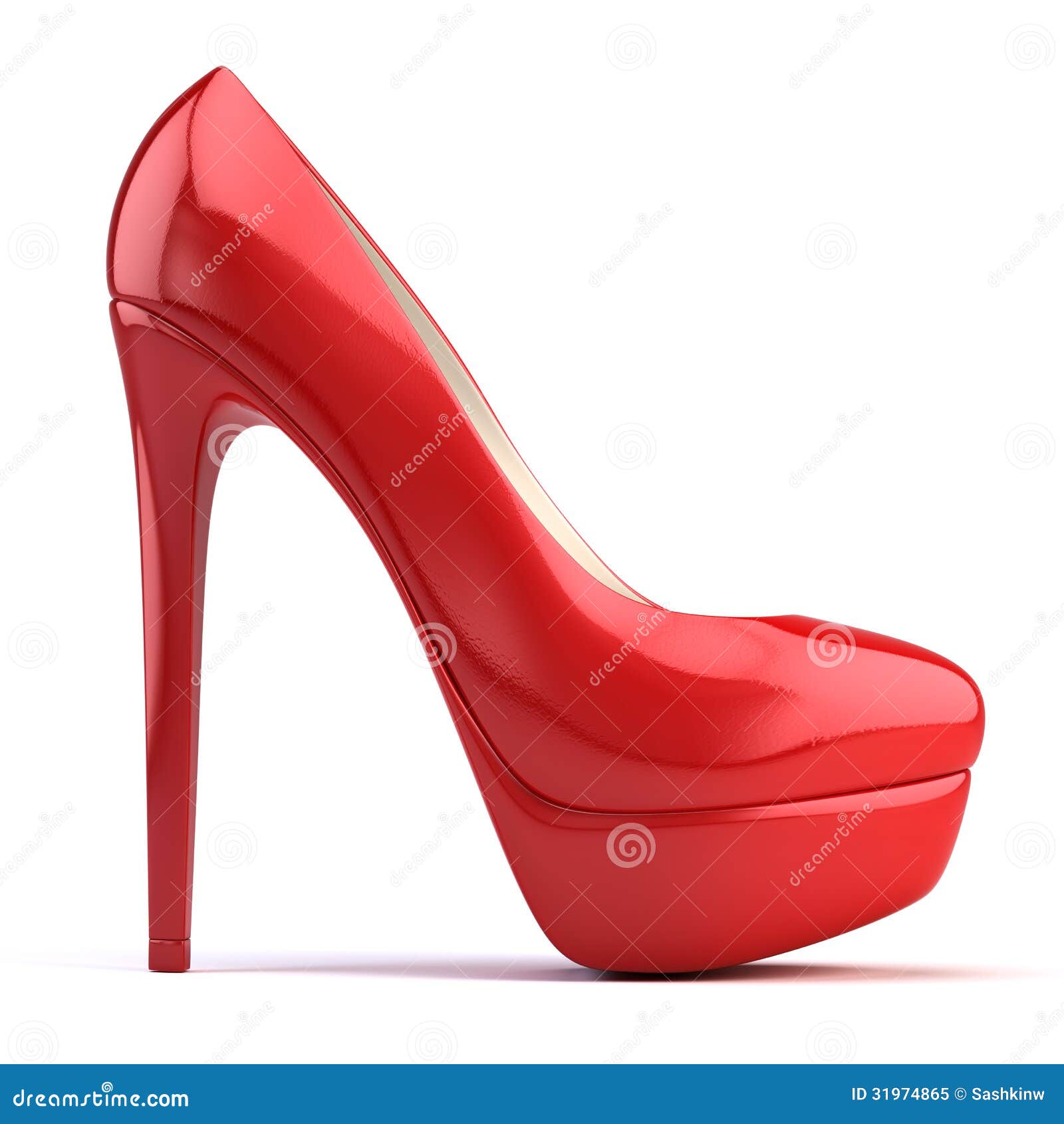 Red high heel shoes stock illustration. Illustration of classic - 31974865